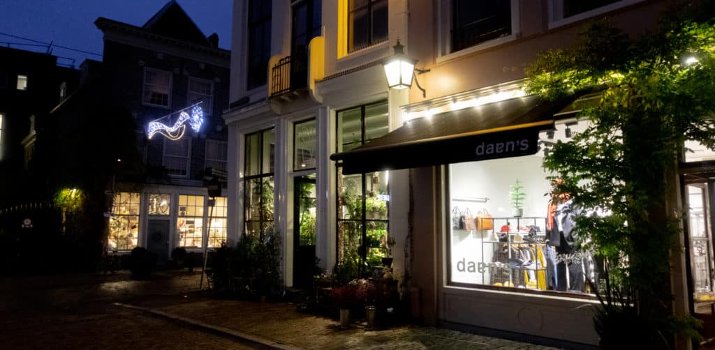 Storefront in Utrecht by Night